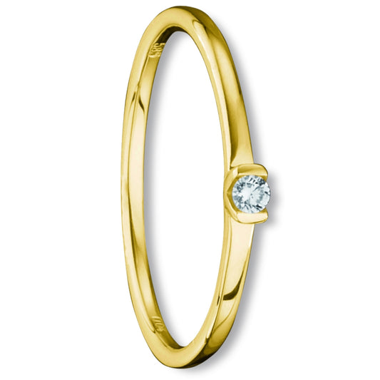 One Element 0.04 ct Brillant Diamant Ring aus 585 Gelbgold