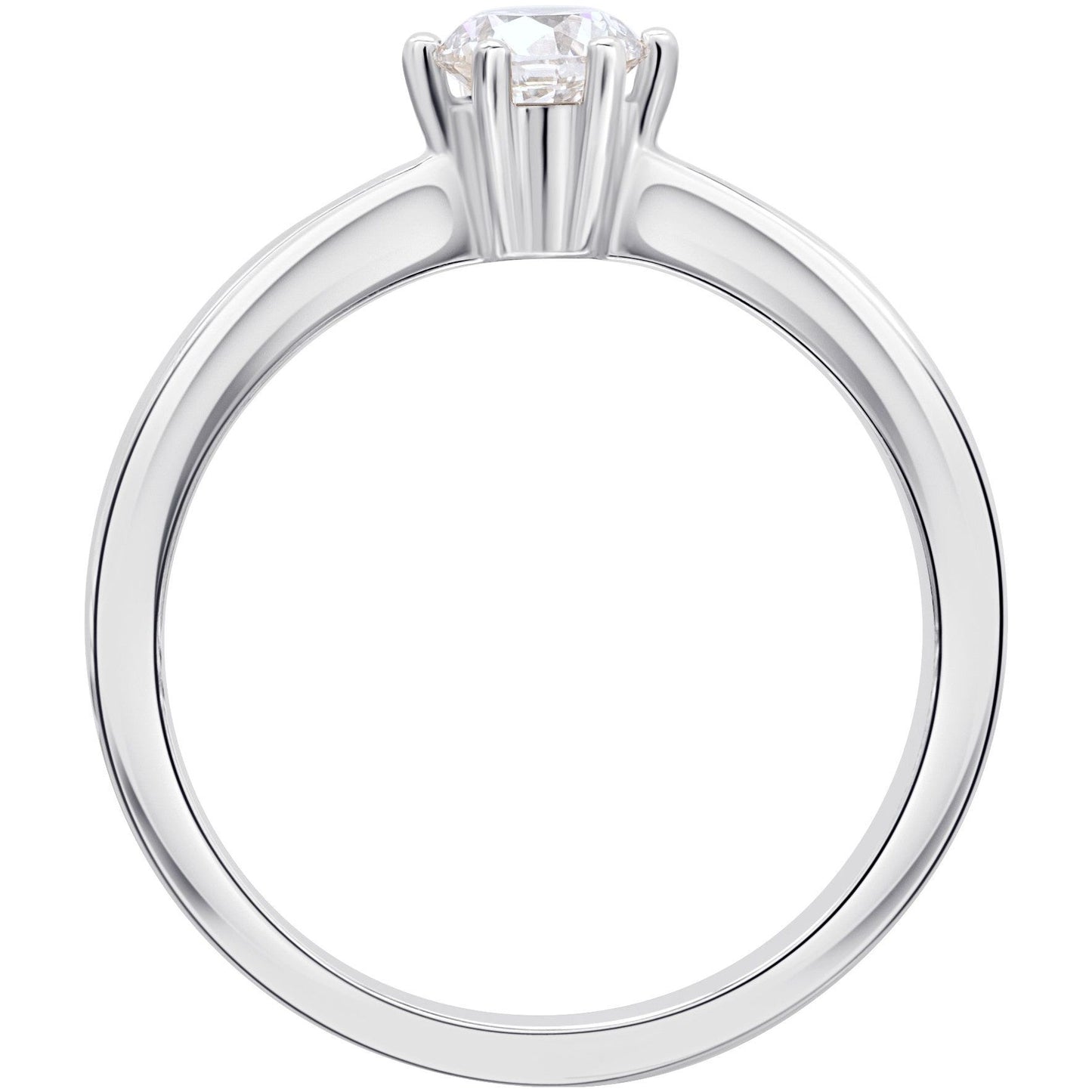 0.1 ct Diamant Brillant Ring aus 585 Weißgold