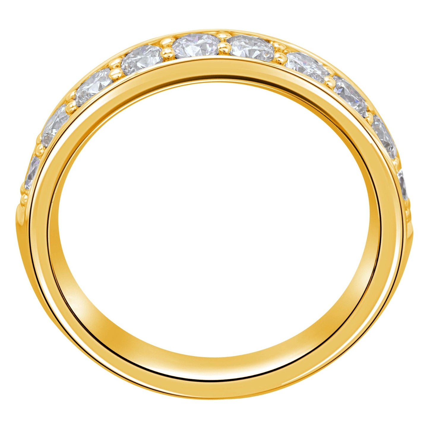0.25 ct Diamant Brillant Memoire Ring aus 585 Gelbgold