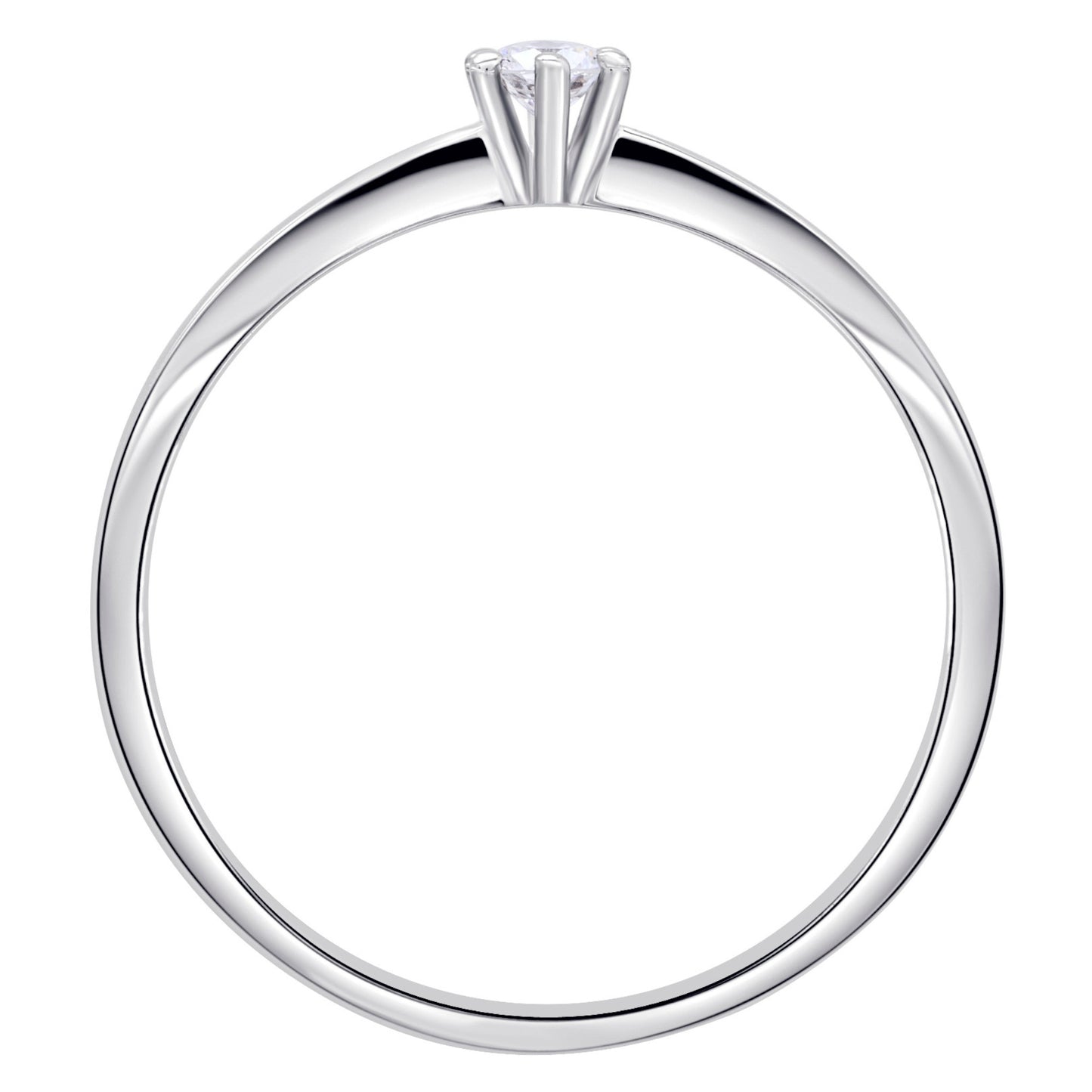 0,03 ct Diamant Brillant Ring aus 585 Weißgold