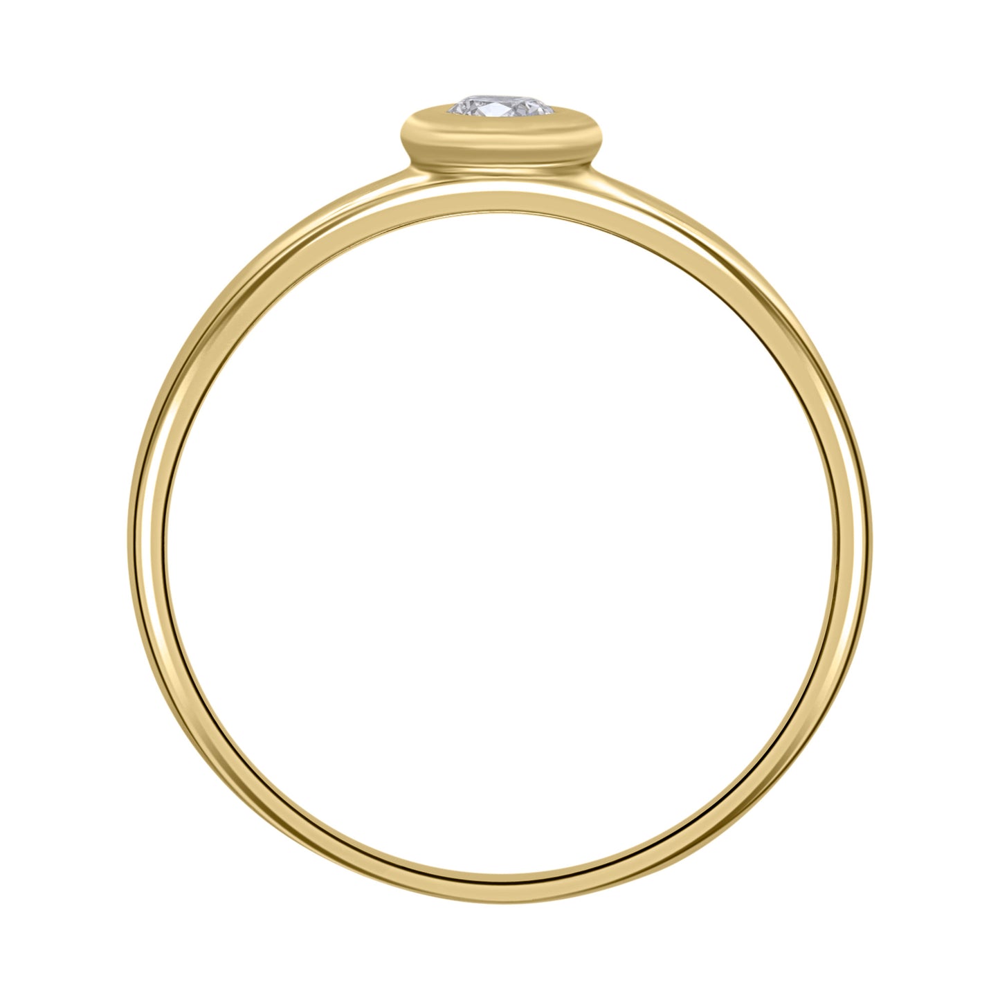 0,10 ct Diamant Brillant Ring aus 585 Gelbgold