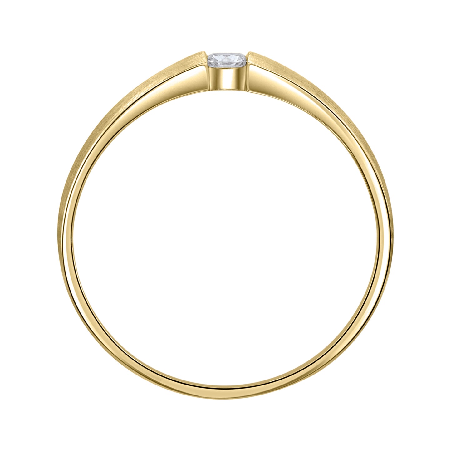 0,03 ct Diamant Brillant Ring aus 585 Gelbgold