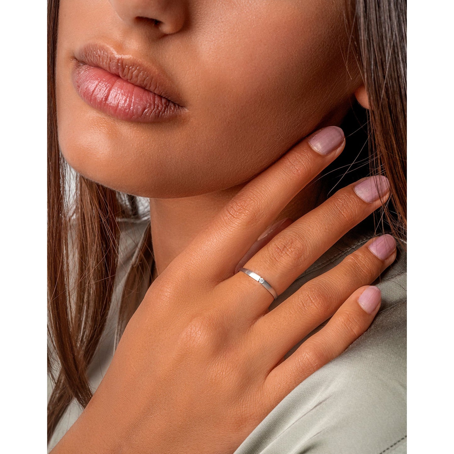 0,10 ct Diamant Brillant Ring aus 585 Weißgold