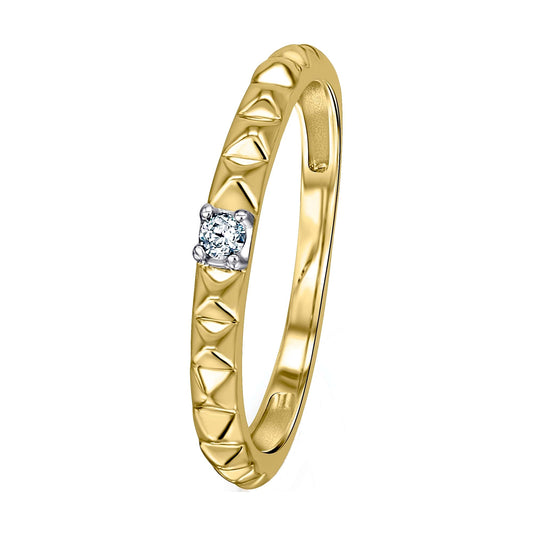 0,04 ct  Diamant Brillant Ring aus 585 Gelbgold