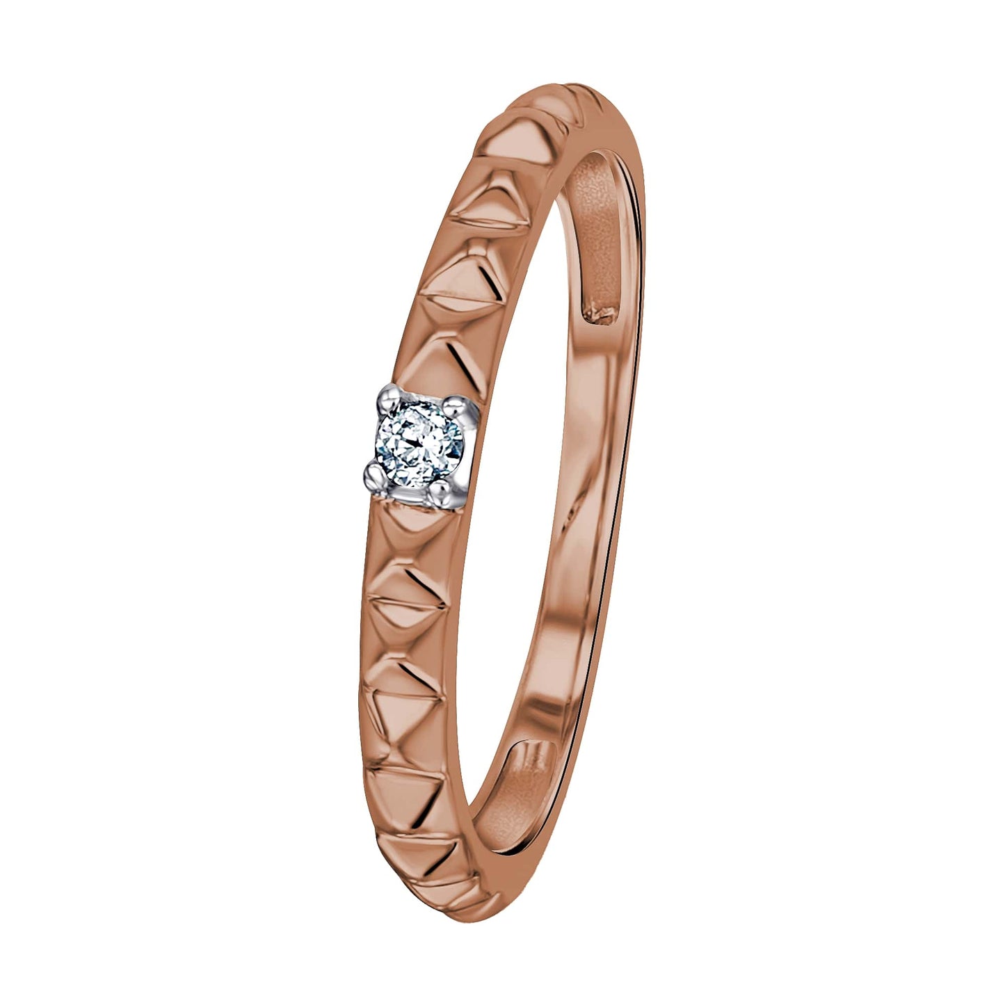 0,04 ct Diamant Brillant Ring 585 Roségold