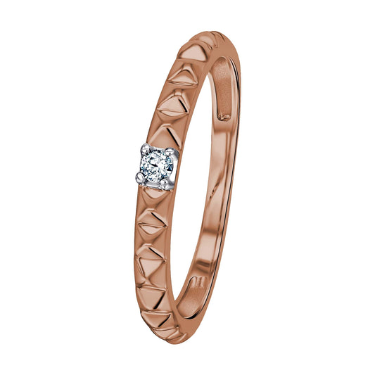 0,04 ct  Diamant Brillant Ring 585 Roségold