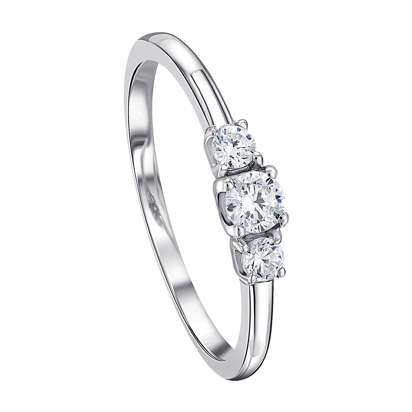 0.29 ct Diamant Brillant Ring aus 585 Weißgold