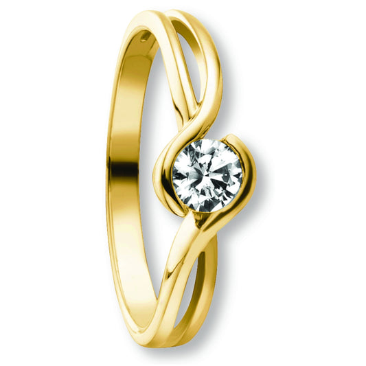 Zirkonia Ring aus 333 Gelbgold
