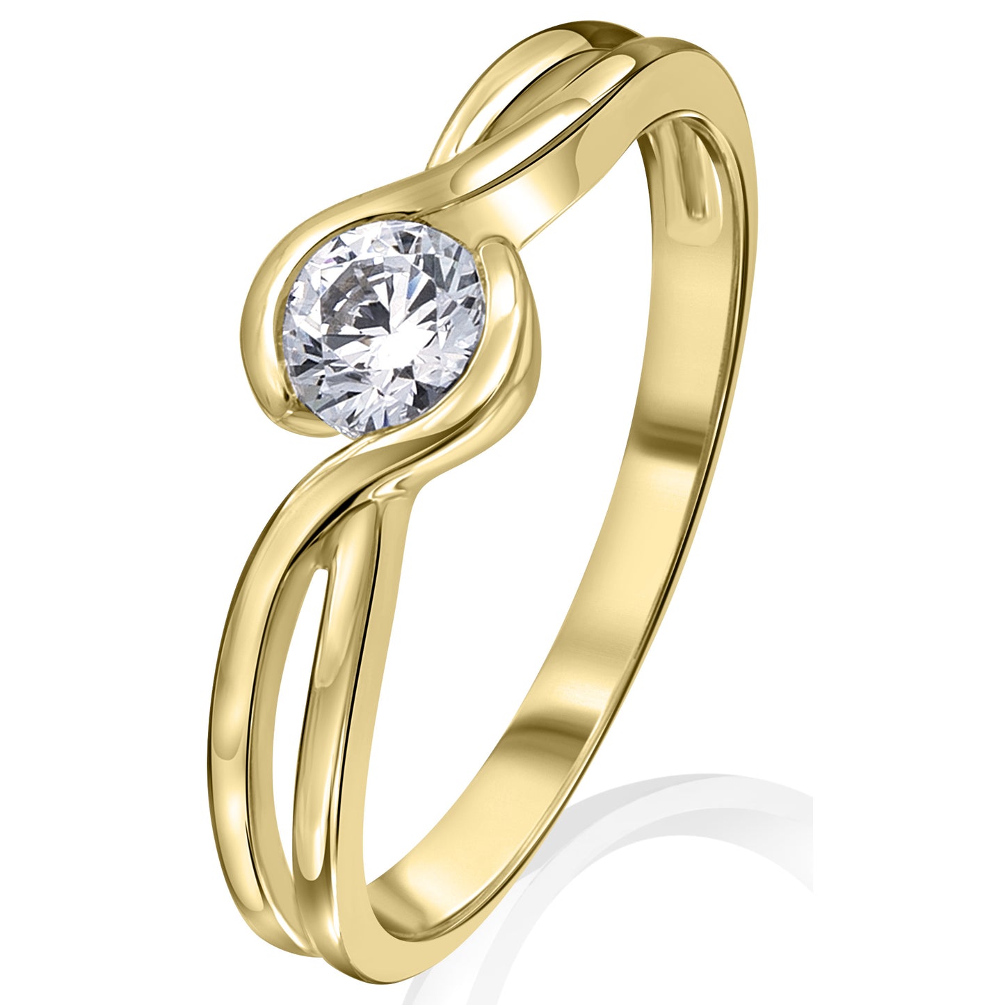 Zirkonia Ring aus 333 Gelbgold