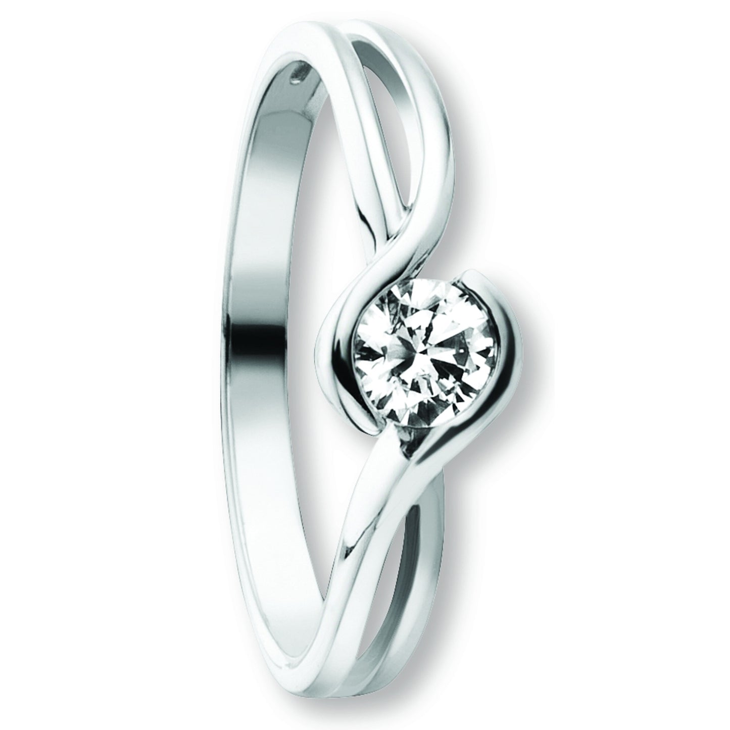 One Element Zirkonia Ring aus 333 Weißgold