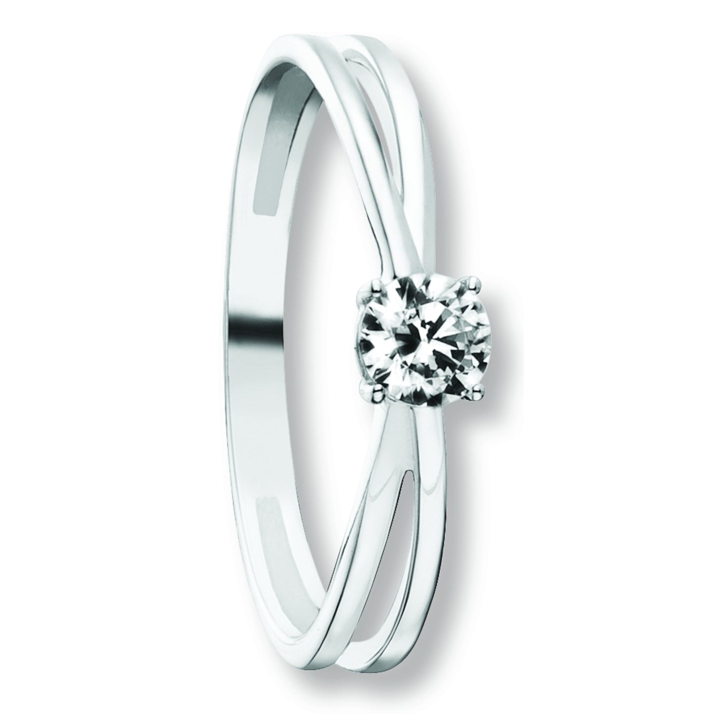 One Element Zirkonia Ring aus 333 Weißgold