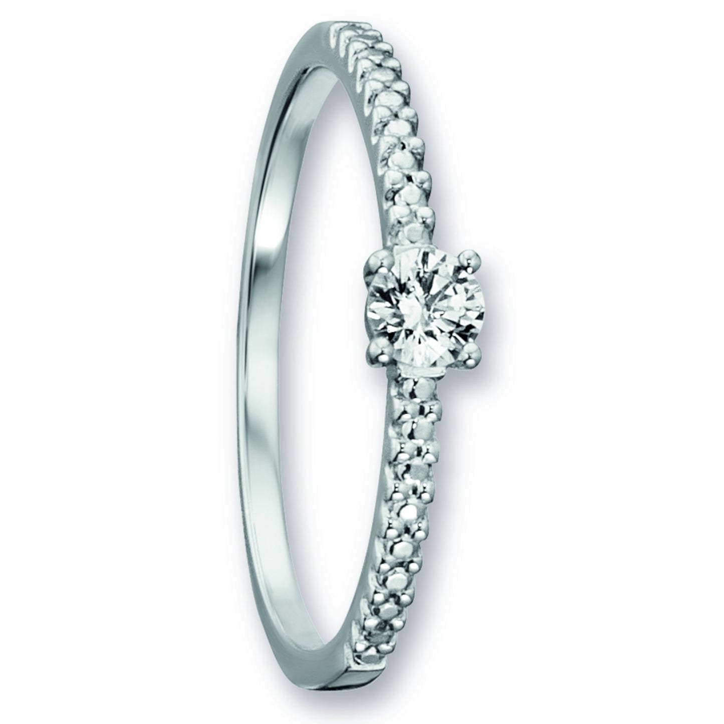 One Element Zirkonia Ring aus 333 Weißgold