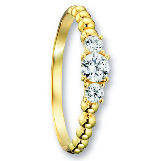Zirkonia Ring aus 333 Gelbgold