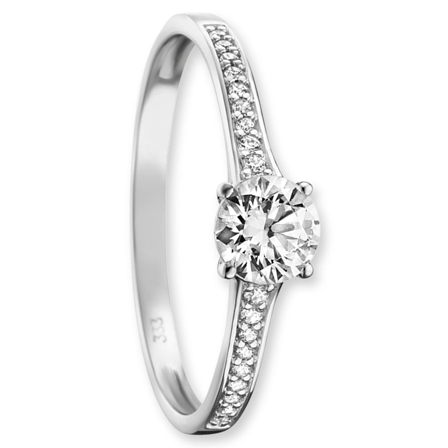 One Element Zirkonia Ring aus 333 Weißgold