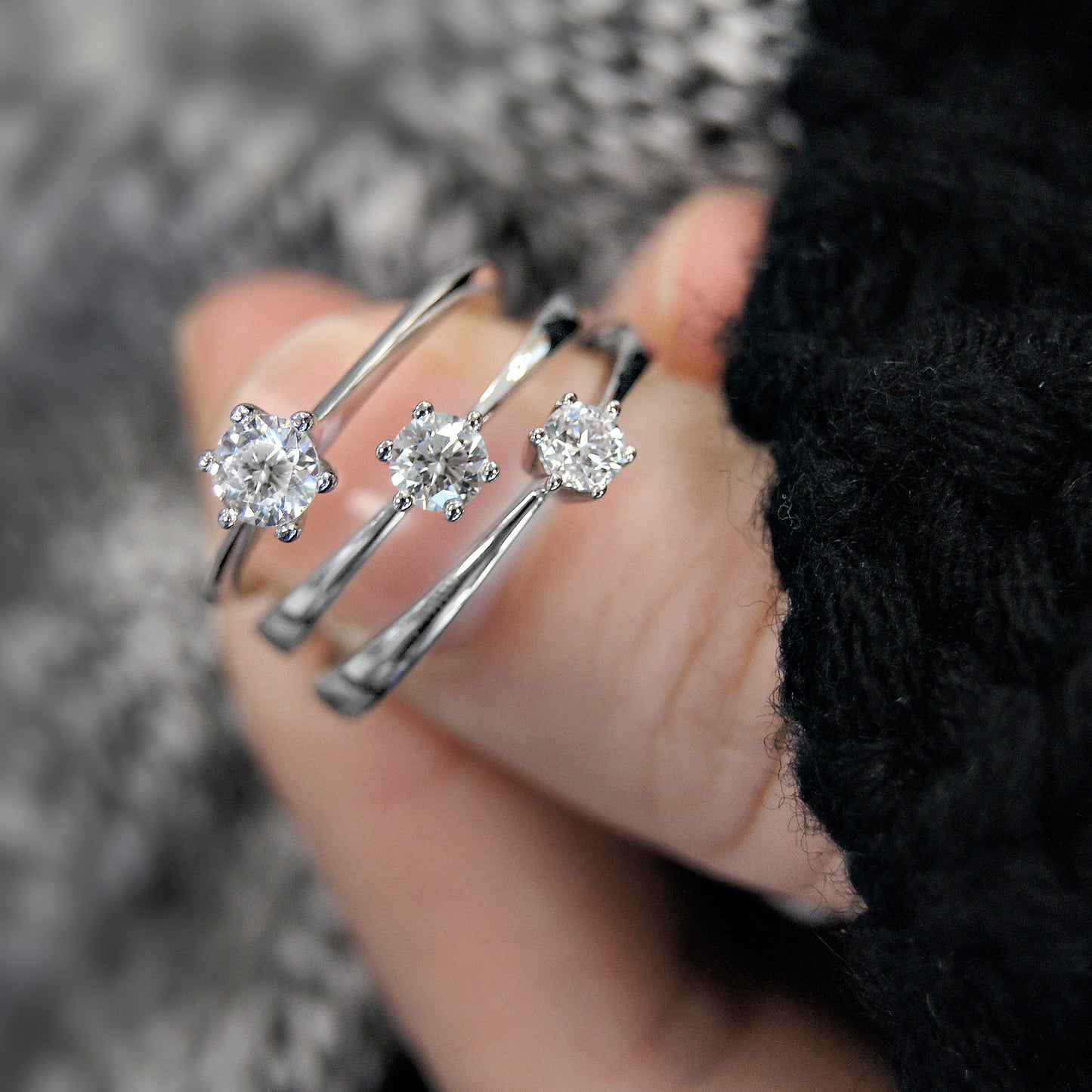 One Element Zirkonia Ring aus 333 Weißgold