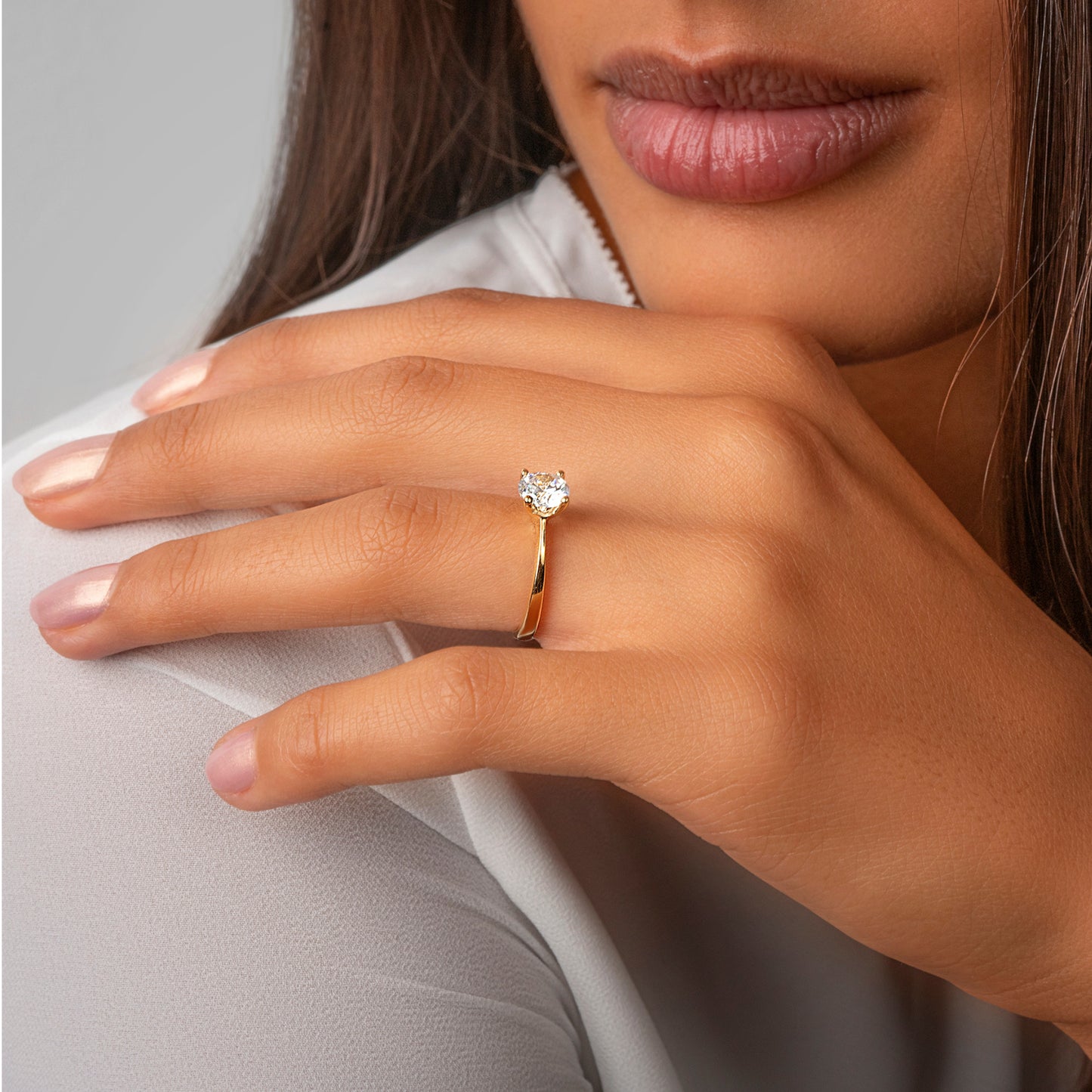 Zirkonia Ring aus 333 Gelbgold