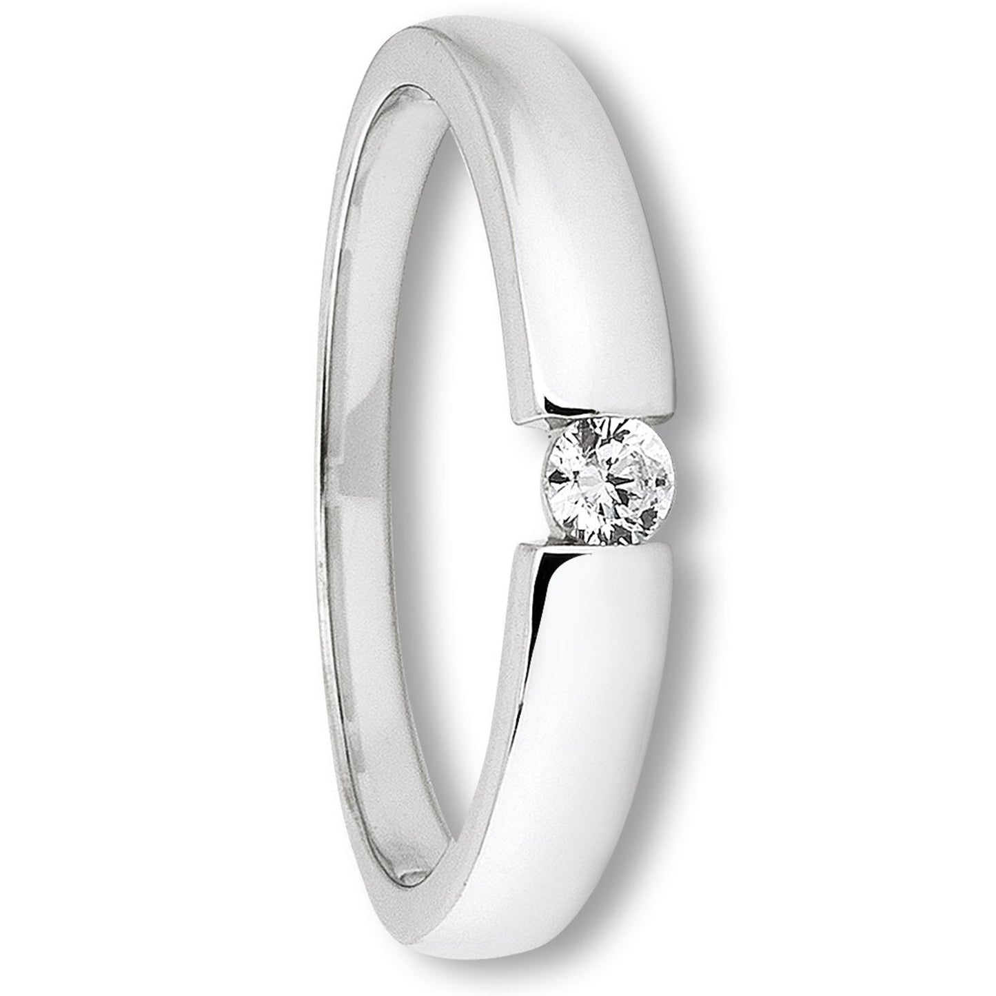 One Element Zirkonia Ring aus 333 Weißgold