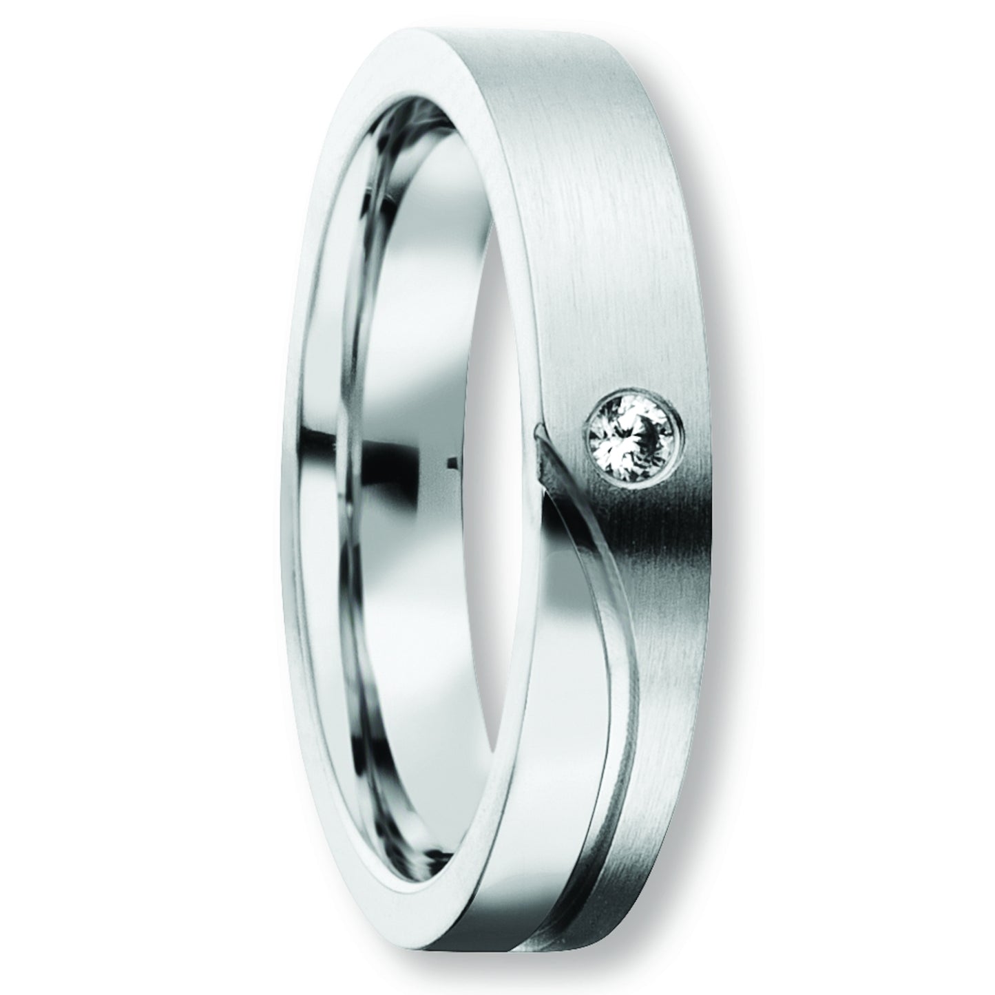One Element Zirkonia Freundschaft Partner Ring aus 925 Silber