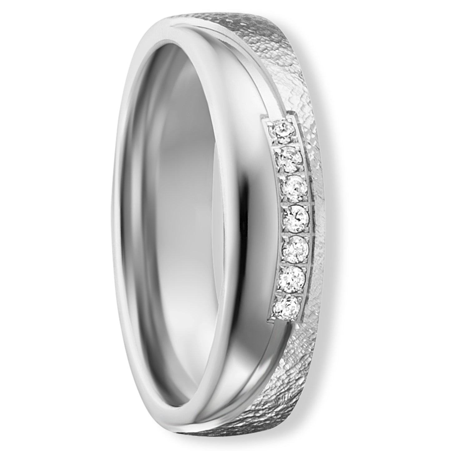 One Element Zirkonia Freundschaft Partner Ring aus 925 Silber