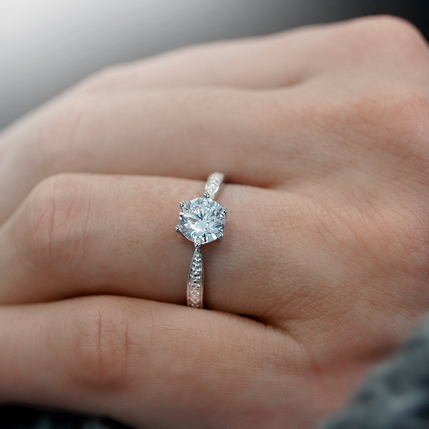 One Element Zirkonia Ring aus 333 Weißgold