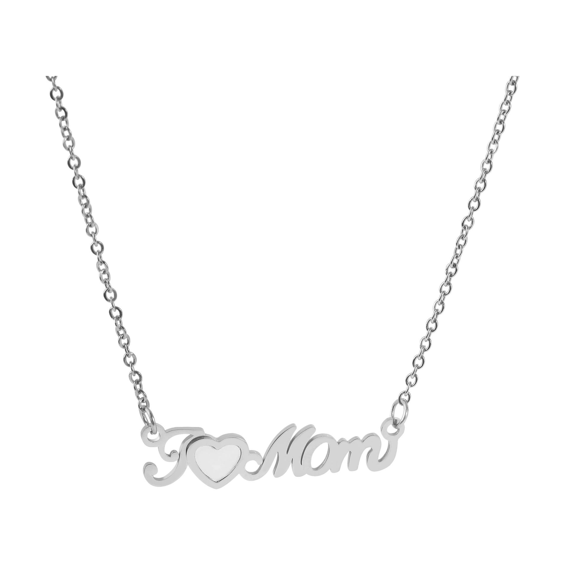 Damen Halskette aus Edelstahl mit Perlmutt 43 cm