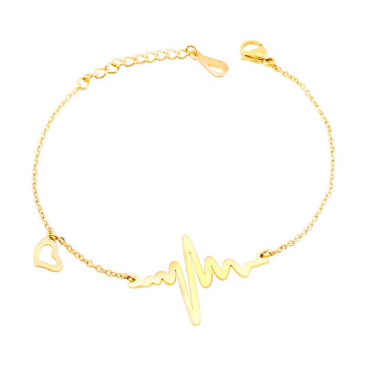 Damen Armband – Herz aus Edelstahl 17 cm