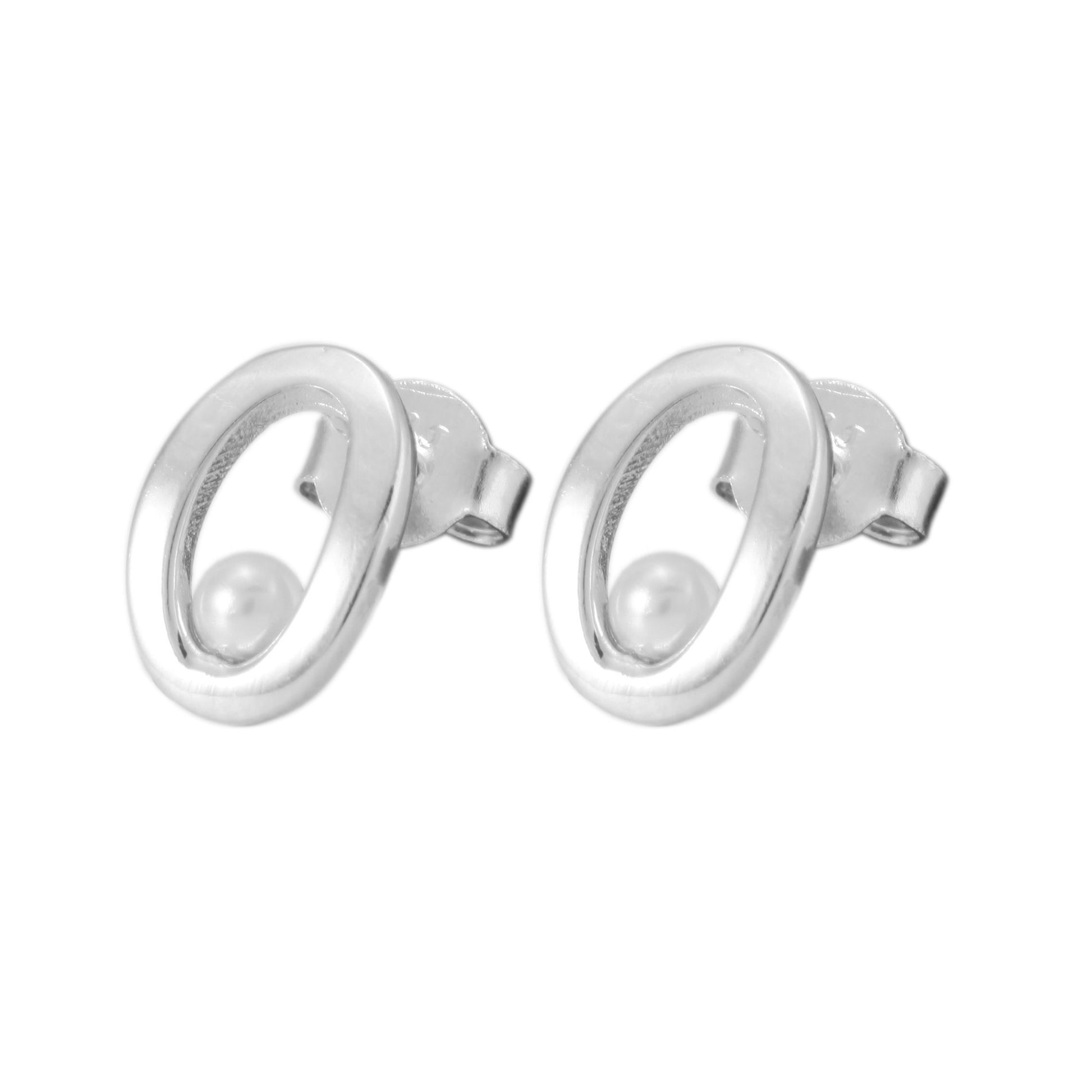 Damen Ohrringe – Ohrstecker aus 925 Silber mit Perle