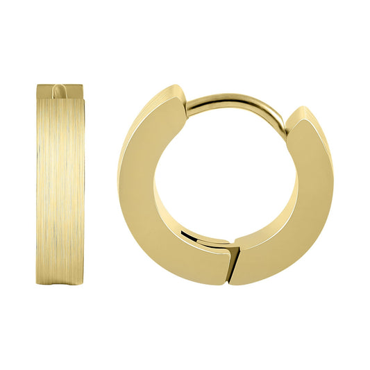 Unisex Ohrringe – Klappcreole aus Edelstahl