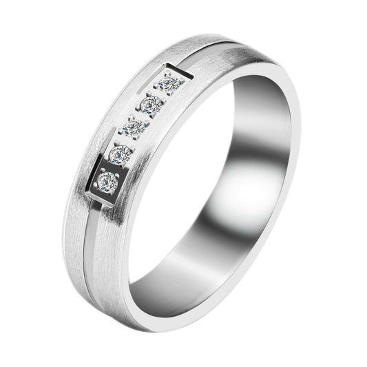 Damen Ring aus Edelstahl mit Strass Steinchen