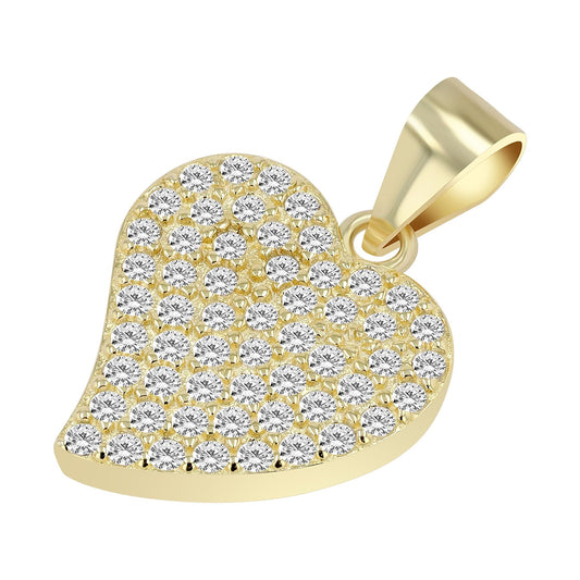 Damen Anhänger – Herzanhänger aus 925 Silber mit Zirkonia