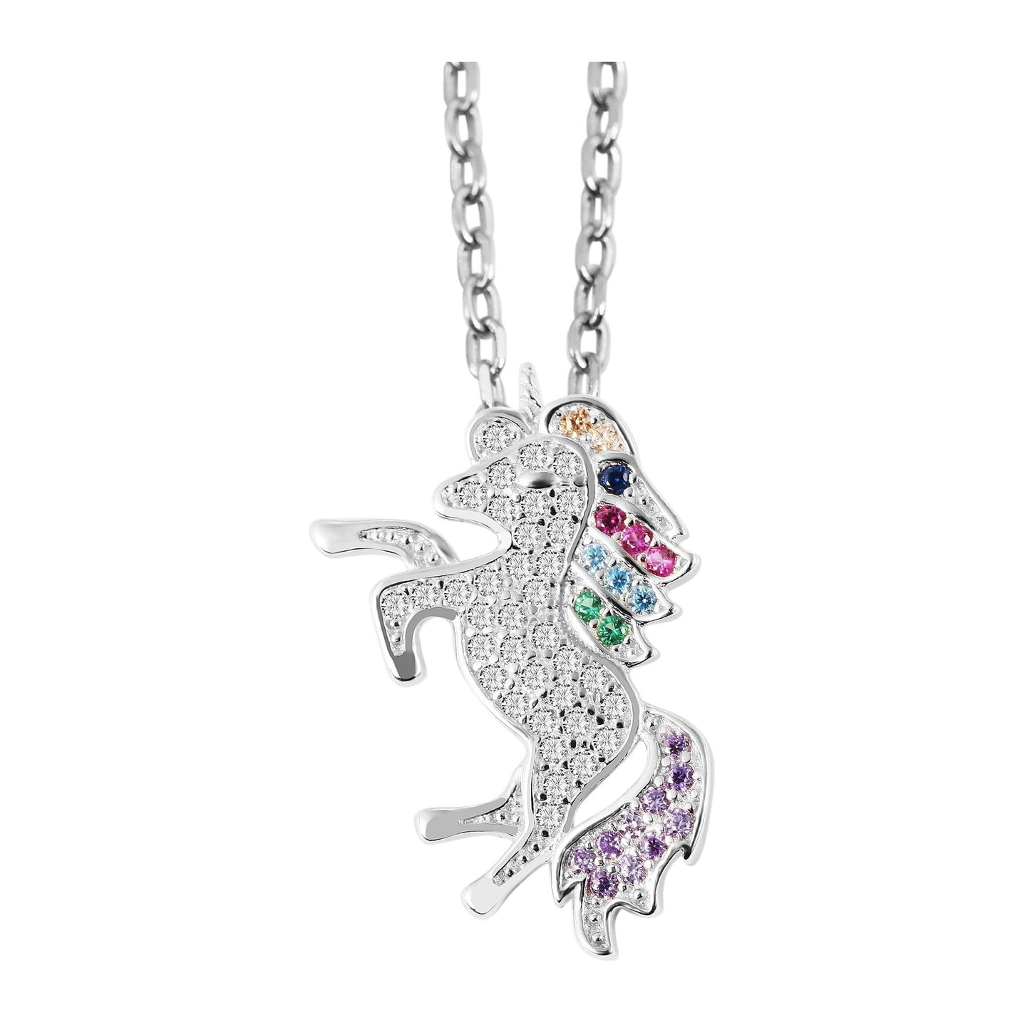 Kinder Anhänger – Einhorn Anhänger aus 925 Silber mit Zirkonia