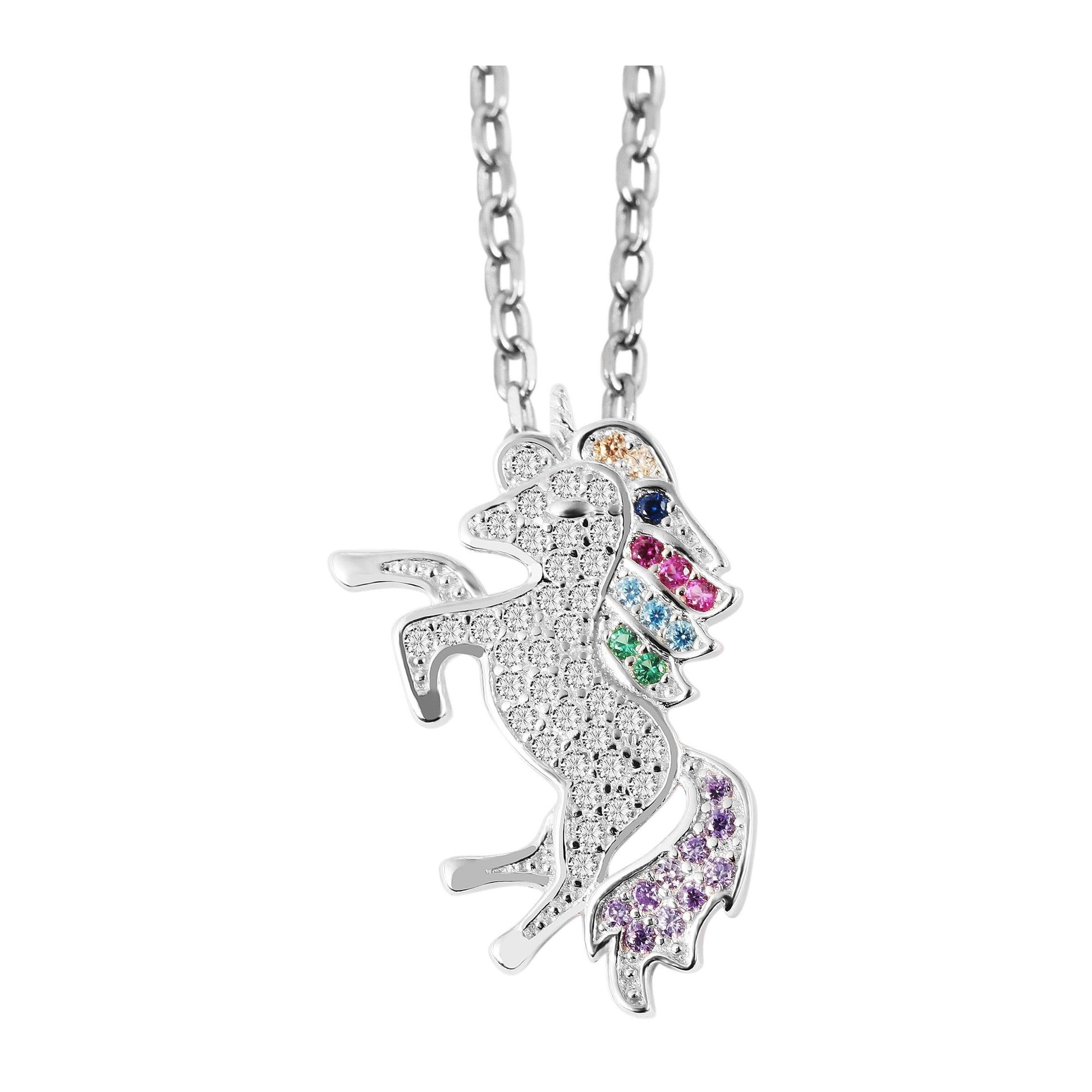Kinder Anhänger – Einhorn Anhänger aus 925 Silber mit Zirkonia
