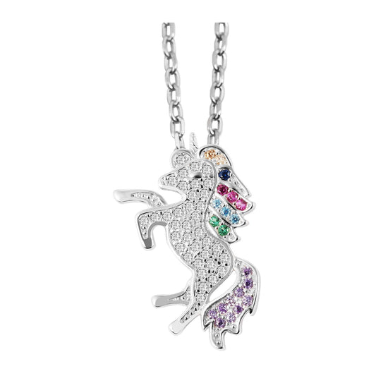 Kinder Anhänger – Einhorn Anhänger aus 925 Silber mit Zirkonia