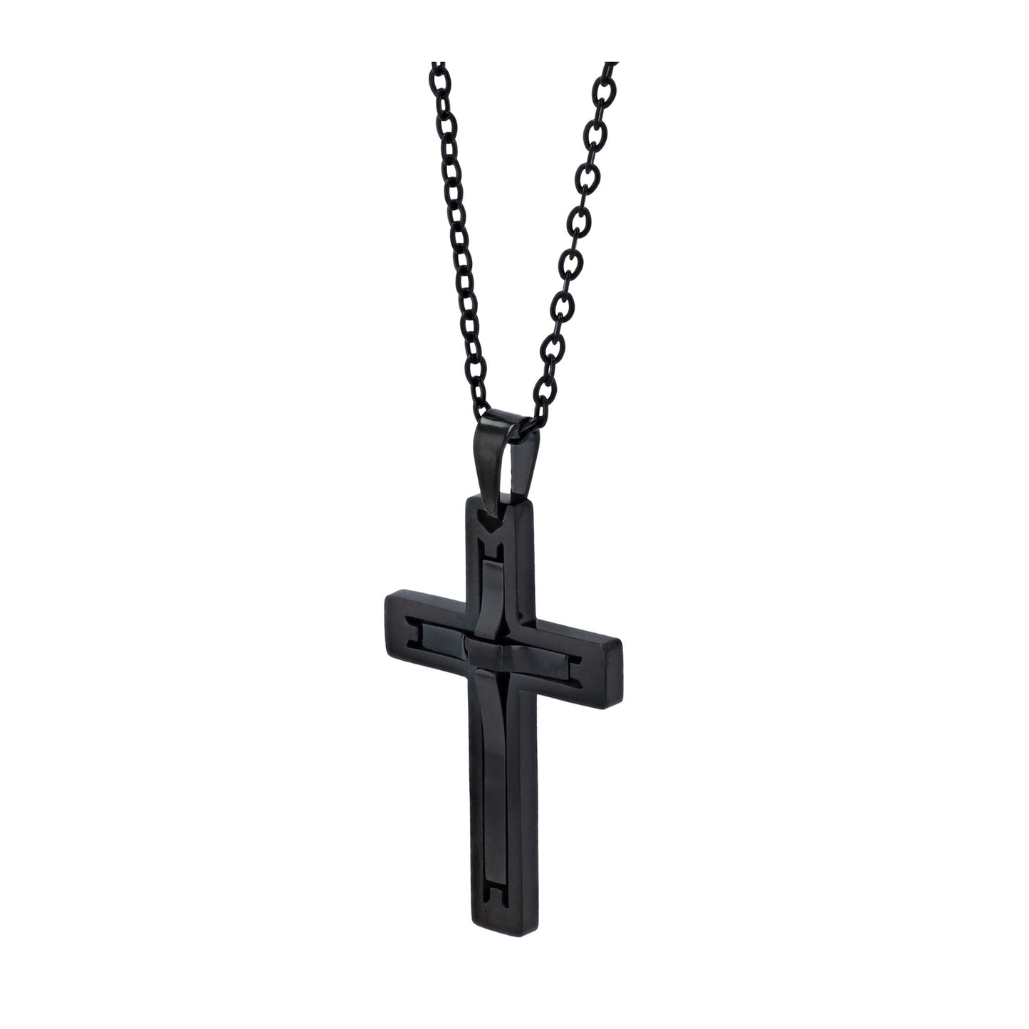 Herren Halskette mit Anhänger – Kreuz aus Edelstahl