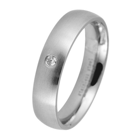 Damen Ring aus Edelstahl mit Strass Steinchen