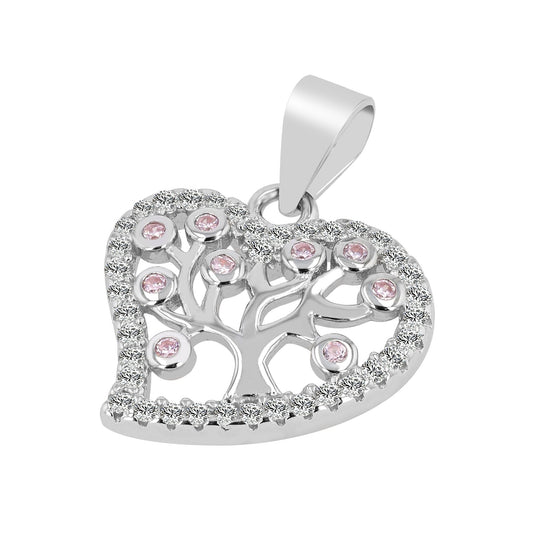 Damen Anhänger – Herzanhänger aus 925 Silber mit Zirkonia