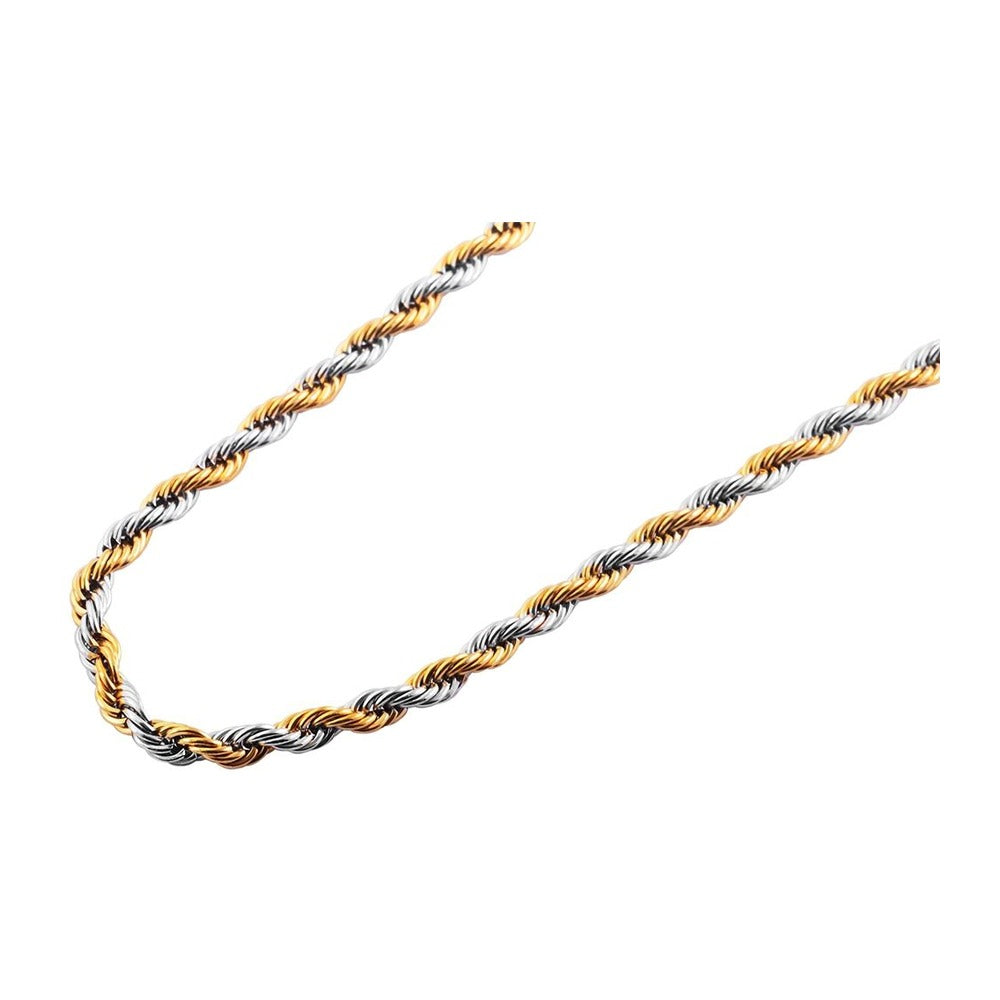 Unisex Halskette – Kordelkette aus Edelstahl 55 cm