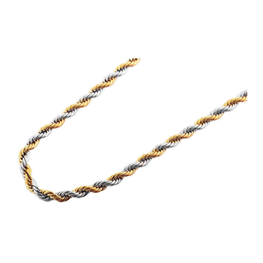 Unisex Halskette – Kordelkette aus Edelstahl 55 cm