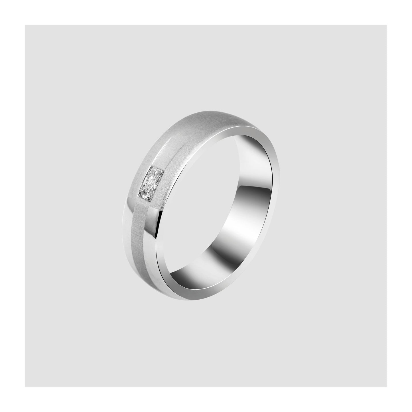 Damen Ring aus Titan mit Strass Steinchen