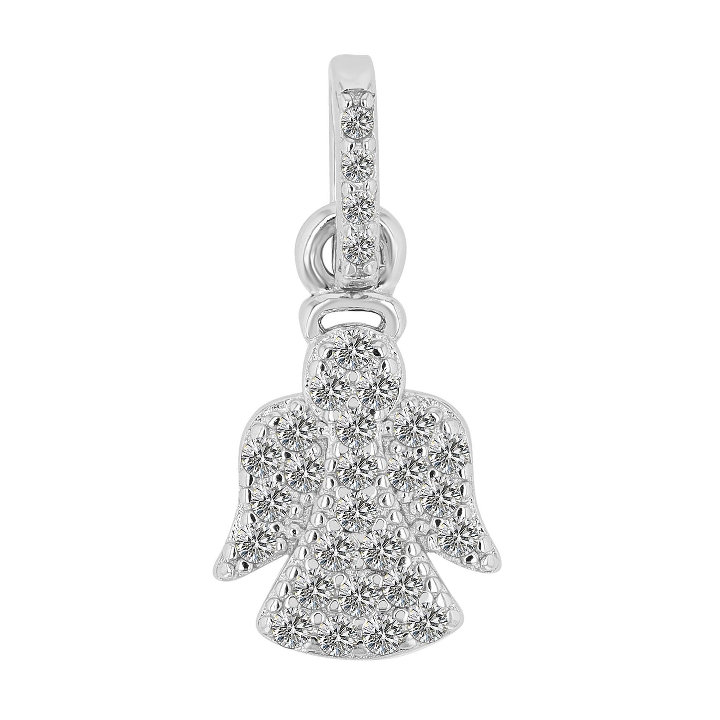 Damen Anhänger – Engelanhänger aus 925 Silber mit Zirkonia