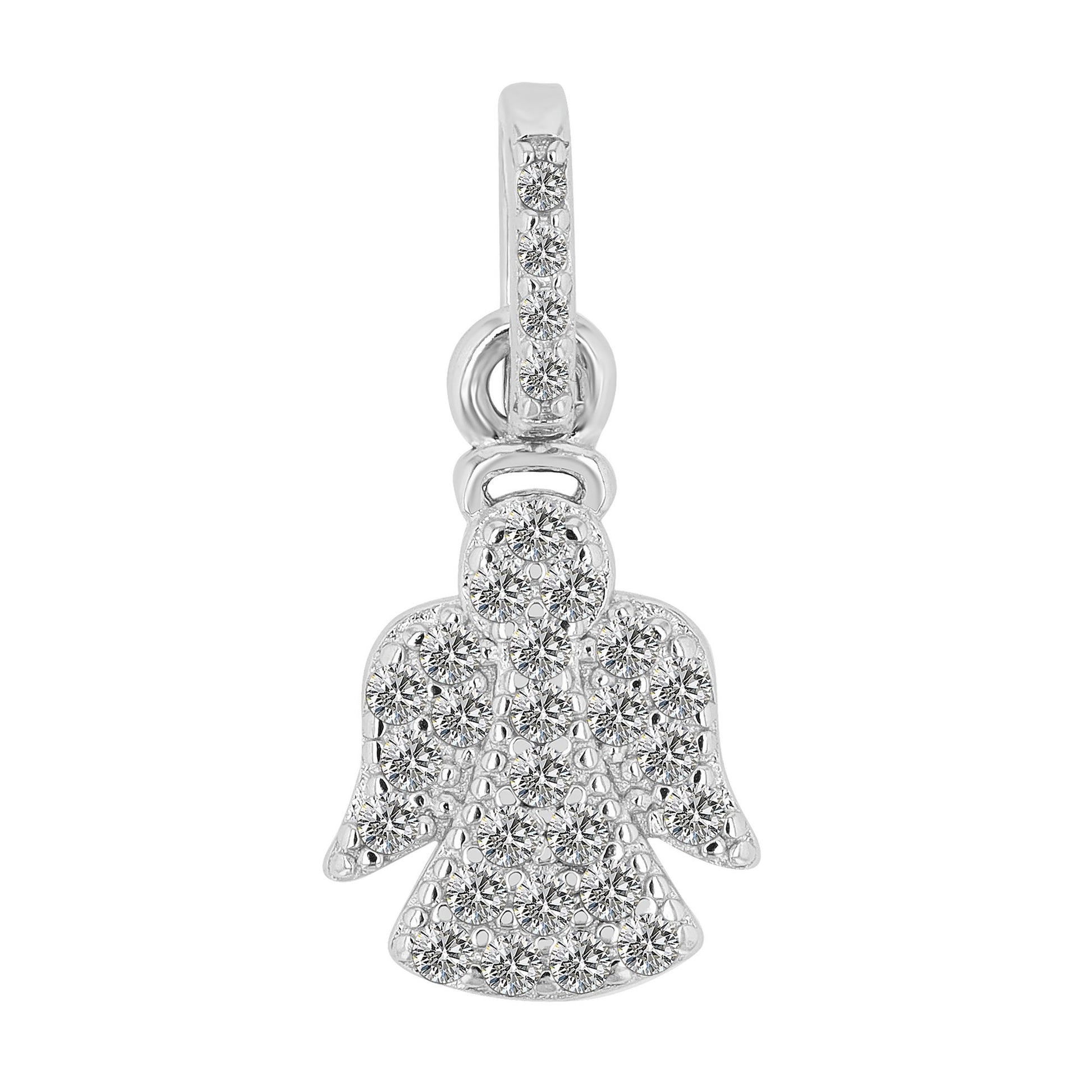 Damen Anhänger – Engelanhänger aus 925 Silber mit Zirkonia