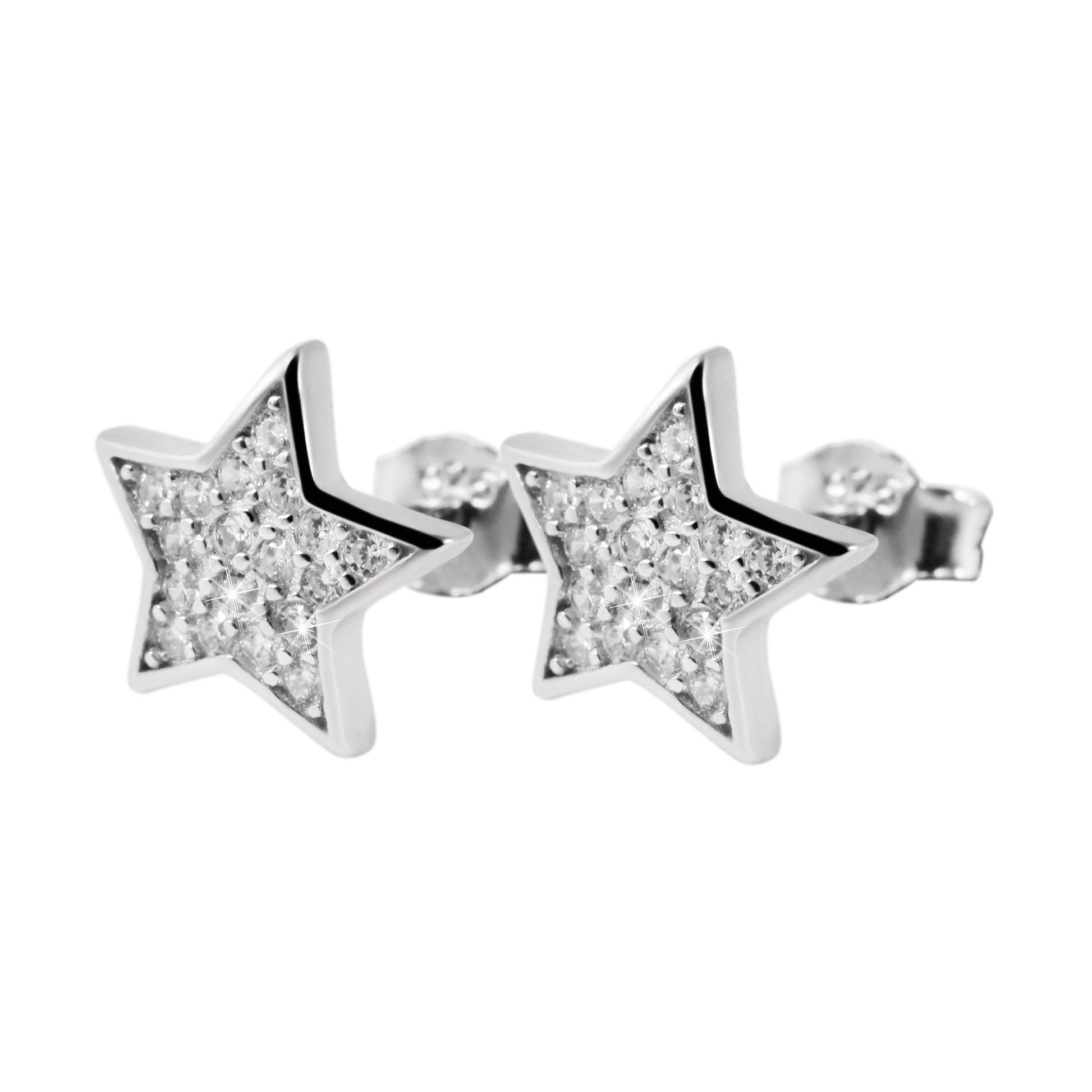Damen Ohrringe – Ohrstecker aus 925 Silber mit Zirkonia