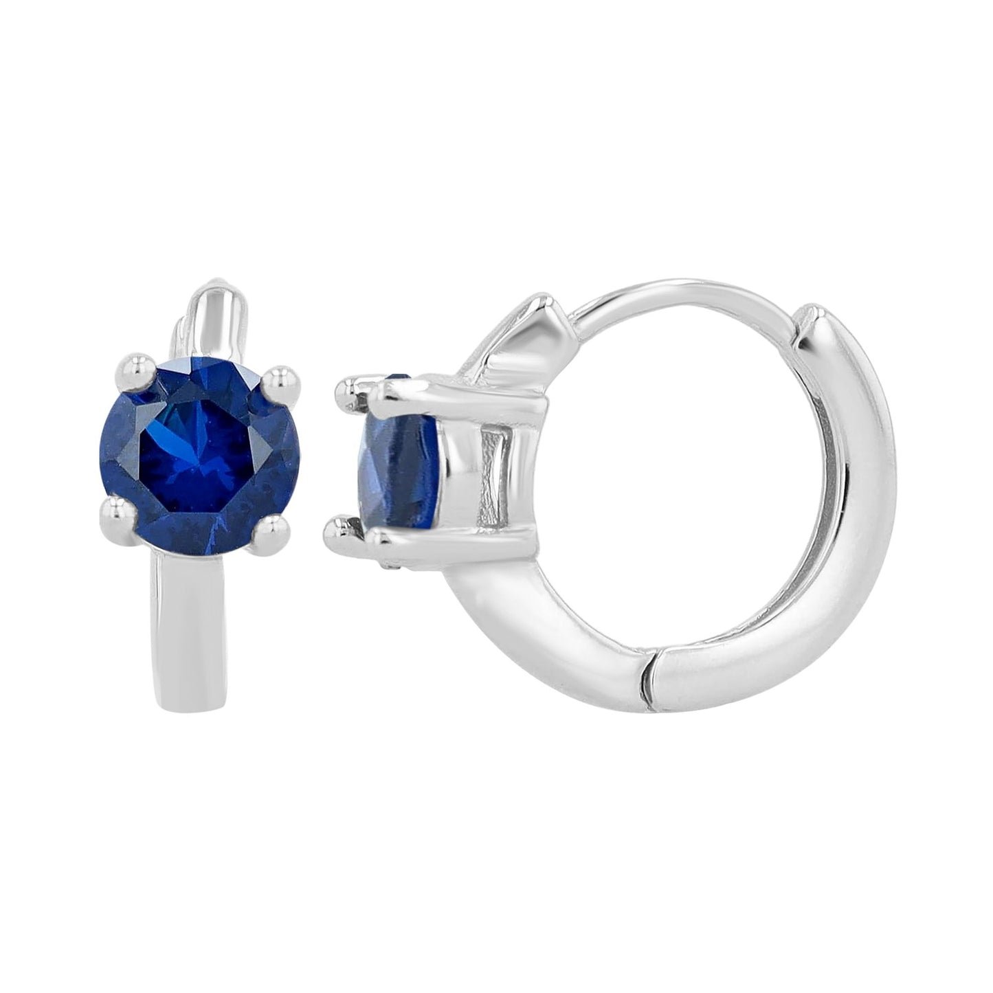 Damen Ohrringe – Klappcreole aus 925 Silber mit Zirkonia