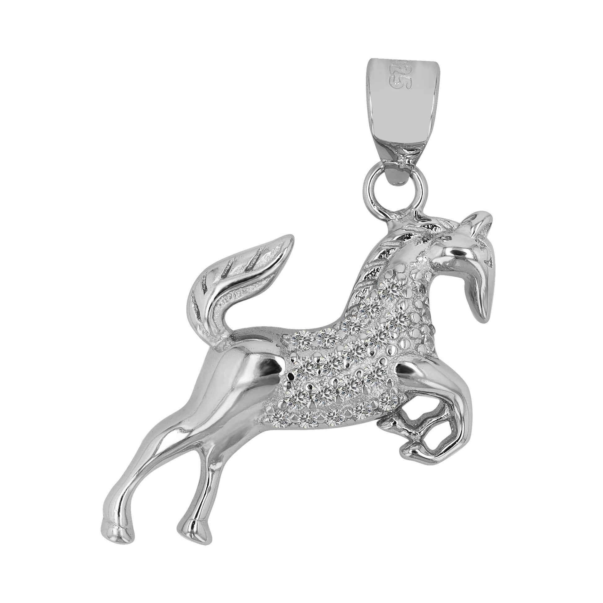 Mädchen Anhänger – Pferd Anhänger aus 925 Silber