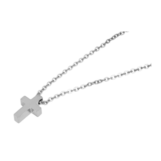 Unisex Halskette mit Anhänger – Kreuz aus Edelstahl