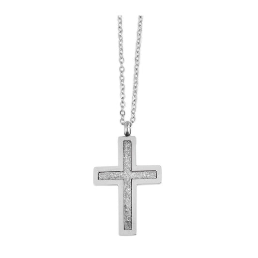 Damen Halskette – Ankerkette aus Edelstahl mit Zirkonia 43 cm