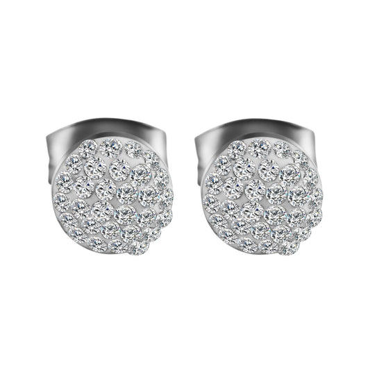 Damen Ohrringe – Ohrstecker aus Edelstahl mit Strass Steinchen
