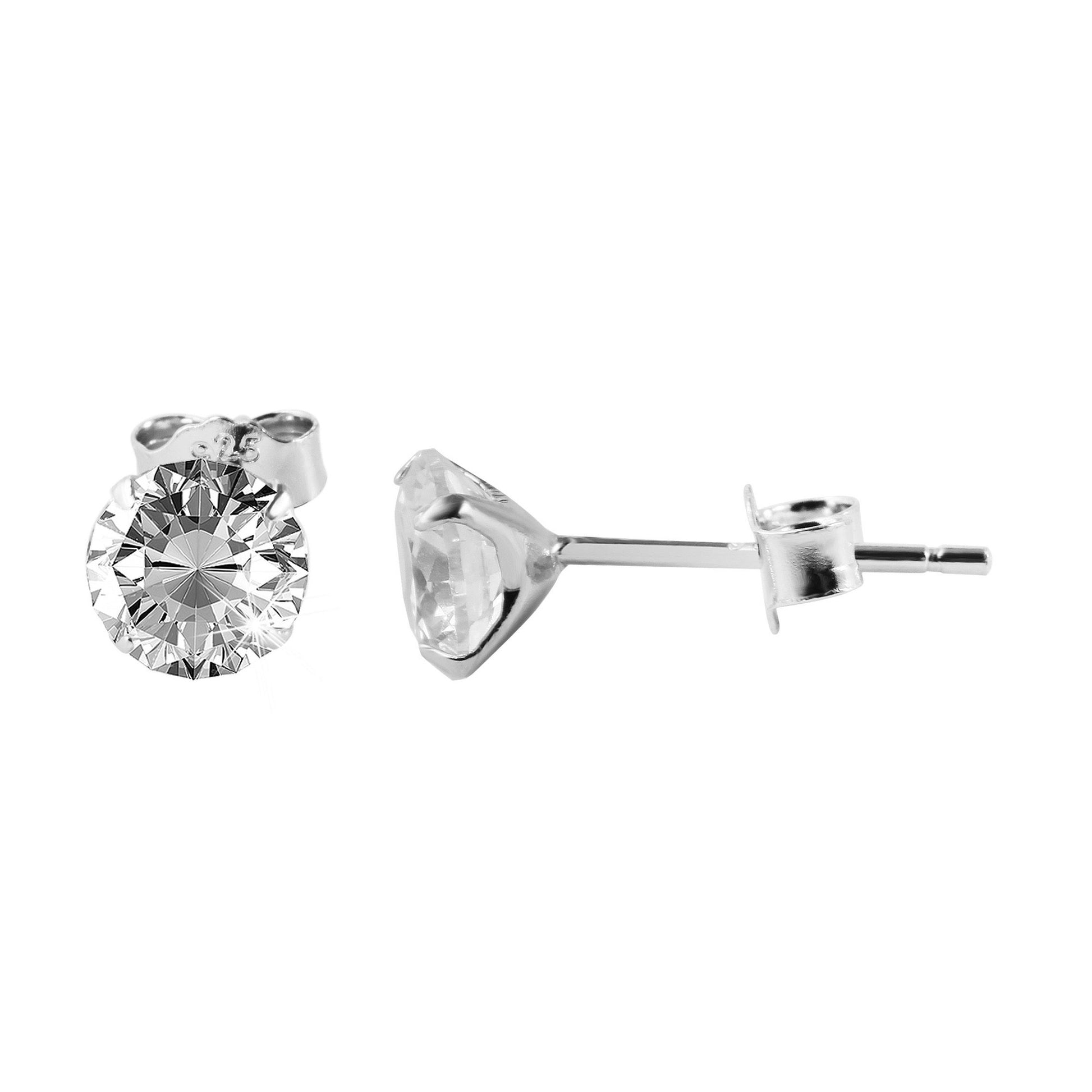 Damen Ohrringe – Ohrstecker aus 925 Silber mit Zirkonia