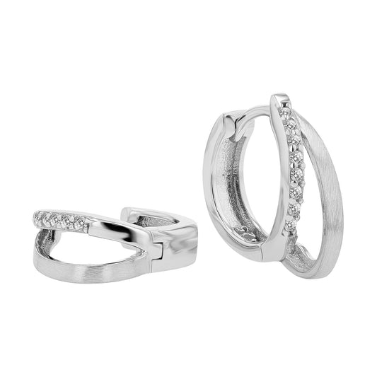 Damen Ohrringe – Klappcreole aus 925 Silber