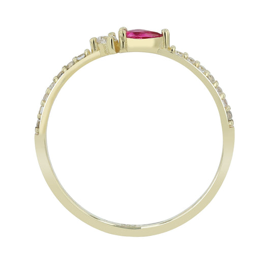 Damen Ring aus 333 Gold mit Zirkonia
